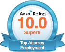 The picture that Traci Hinden Avva Rating 10.0 Superb Top Attorney Employment